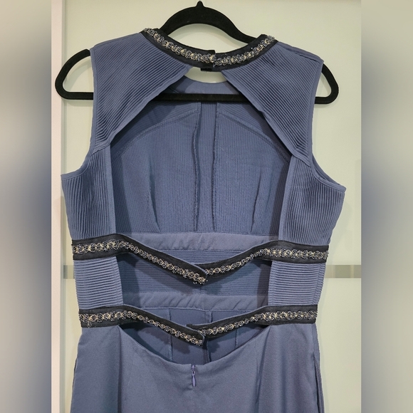 Asos Open Back Embellished Elegant Blue Jumpsuit - Picture 13 of 16